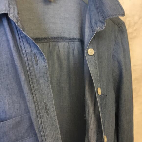 Loft Light Blue Long Sleeve Button Shirt - Picture 2 of 8